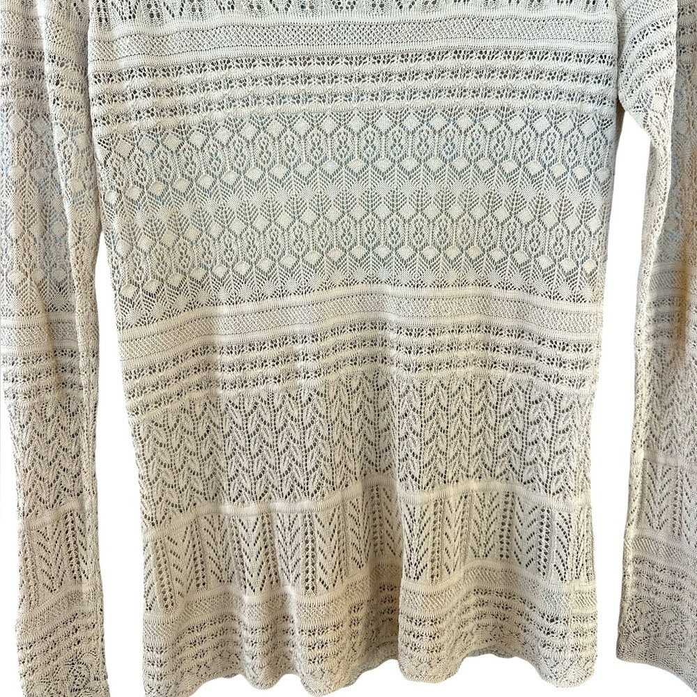 Ralph Lauren Long Sleeve Crochet Knit Sweater - Picture 8 of 12